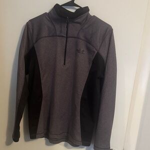 The North Face 1/4 Zip Pull Over: Heather Purple and Black - Men’s Small